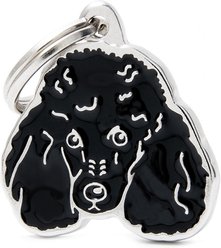 myfamily Friends Personalized Dog ID Tag, Black, Poodle