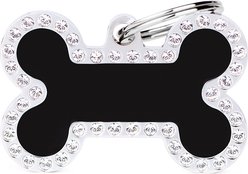 myfamily Glam Big Bone Personalized Dog ID Tag, Large, Black