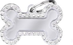 myfamily Glam Big Bone Personalized Dog ID Tag, Large, Chrome