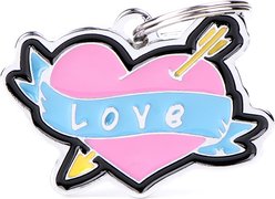 myfamilyCharms Heart Love Personalized Dog ID Tag