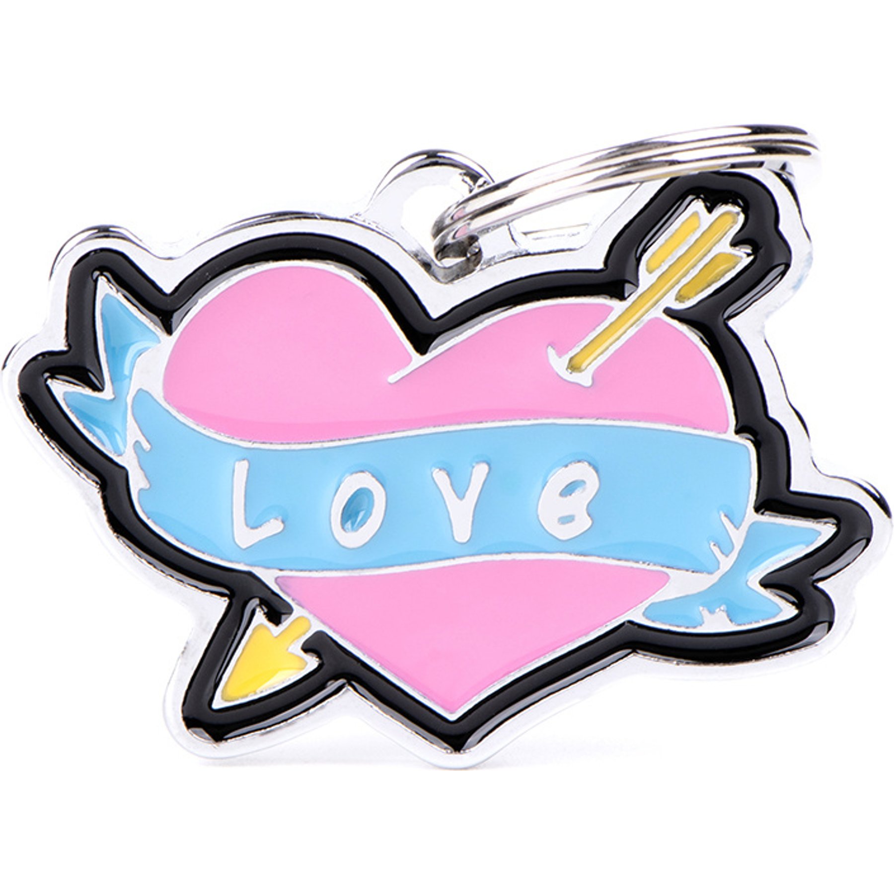 myfamilyCharms Heart Love Personalized Dog ID Tag