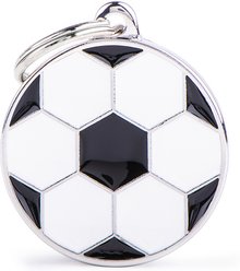 myfamily Charms Big Soccer Ball Personalized Dog ID Tag