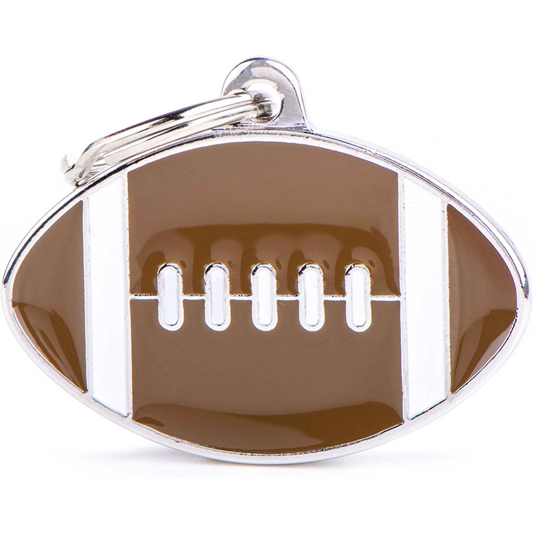 myfamily Charms Big American Football Personalized Dog ID Tag