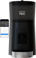Penthouse Paws Smart HD Automatic Dog & Cat Feeder, Black/Stainless Steel