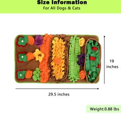 Decflow Interactive Snuffle Foraging Mat Pad Toy with Multiple Hiding Areas for Dogs & Cats, Green slide 2 of 6