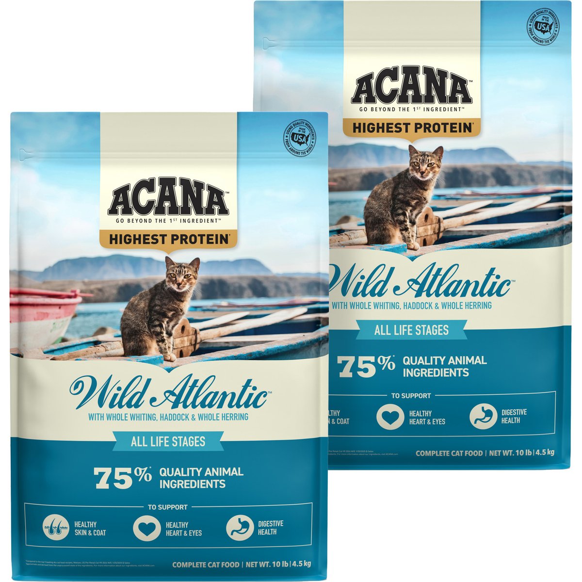 ACANA Wild Atlantic Grain-Free Dry Cat Food, 20-lb bundle