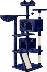 Yaheetech 57-in Plush Cat Tree & Condo, Navy Blue slide 2 of 7