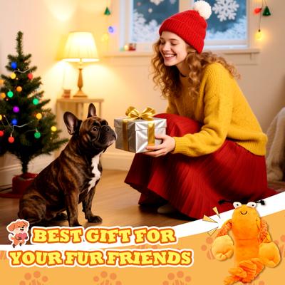 Show full view: FUUFOME Lobster Squeaky Plush Dog Toy slide 7 of 7