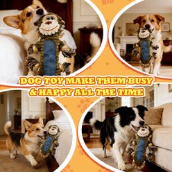 FUUFOME Durable Squeaker & Rope Monkey Dog Toy slide 2 of 7
