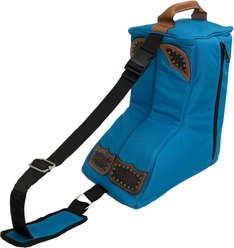 Tahoe Tack Durango Premium Padded Waterproof Nylon Western Boot Carry Bag, 15 x 9 x 18-in, Turquoise