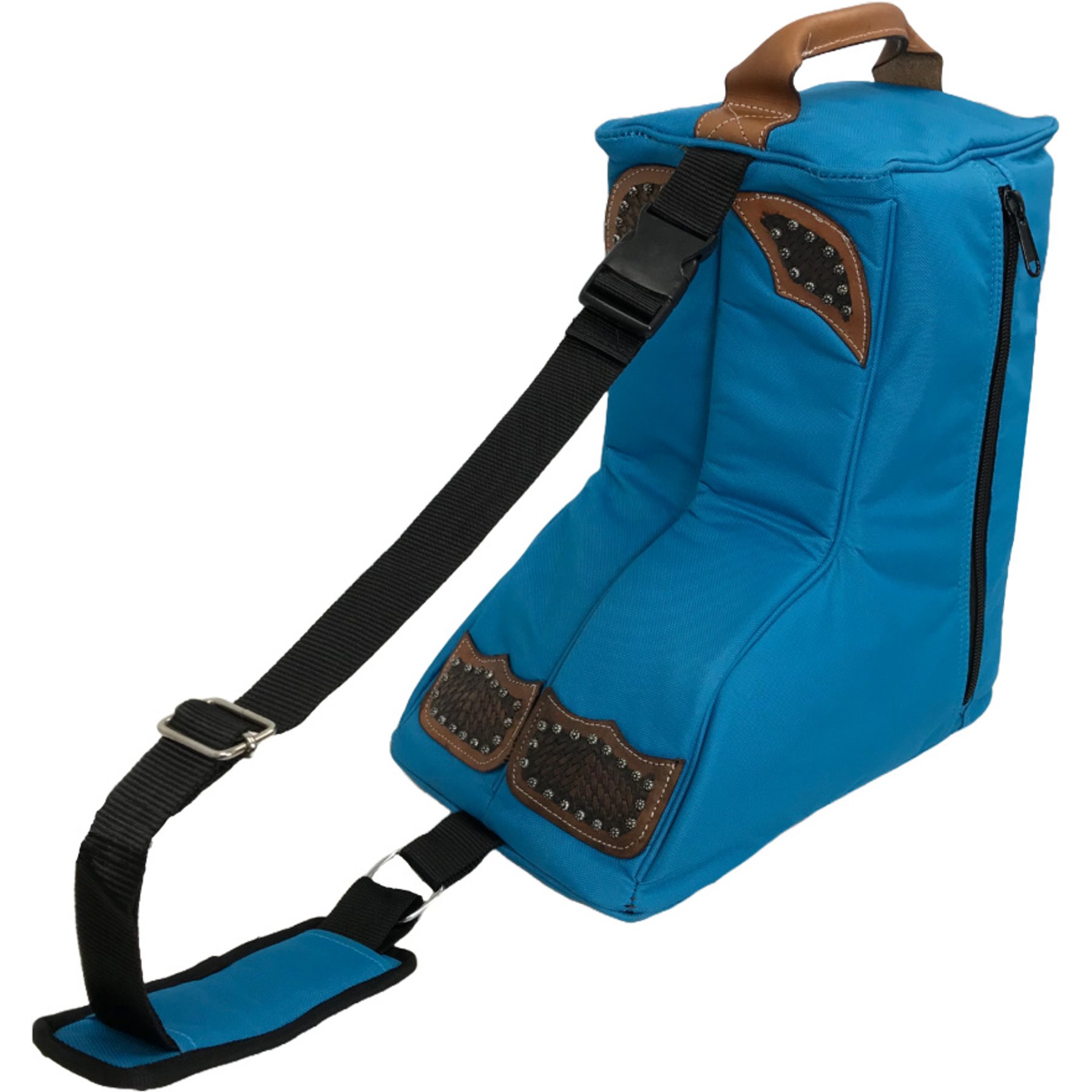 Tahoe Tack Durango Premium Padded Waterproof Nylon Western Boot Carry Bag, 15 x 9 x 18-in, Turquoise