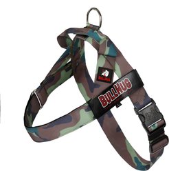 BullHug Army Camo Adjustable No Choke Dog Harness, Small: 19 to 24-in chest