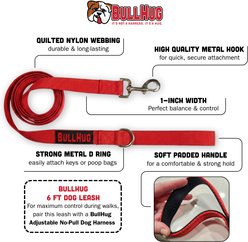 BullHug Padded Nylon Dog Leash, Small: 6-ft long, 1-in wide, Fiesta slide 2 of 4