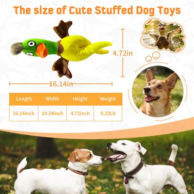 Show full view: FUUFOME Durable Plush Duck Dog Toy slide 3 of 7