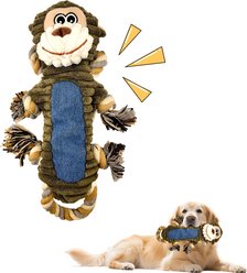 FUUFOME Durable Squeaker & Rope Monkey Dog Toy