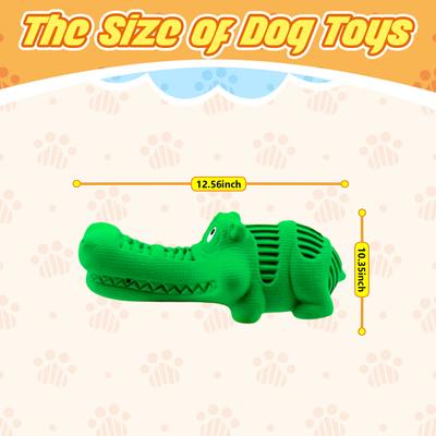 Show full view: FUUFOME Durable Natural Alligator Shape Rubber Dog Toy slide 4 of 7