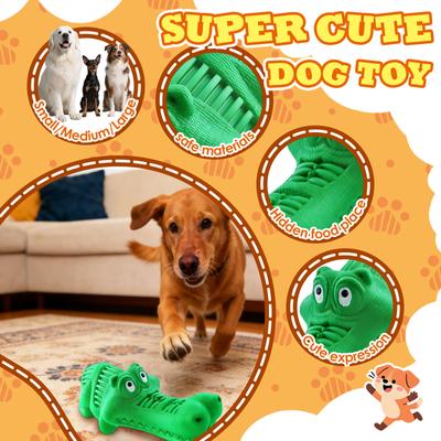 Show full view: FUUFOME Durable Natural Alligator Shape Rubber Dog Toy slide 3 of 7