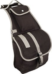 Tahoe Tack Canvas Multi Pocket Saddle Bag, Black, 15.47 x 13.54 x 3.19-in