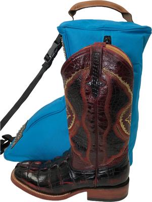 Show full view: Tahoe Tack Durango Premium Padded Waterproof Nylon Western Boot Carry Bag, 15 x 9 x 18-in, Turquoise slide 3 of 6