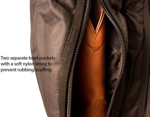 Show full view: Tahoe Tack Durango Premium Padded Waterproof Nylon Western Boot Carry Bag, 15 x 9 x 18-in, Brown slide 5 of 7