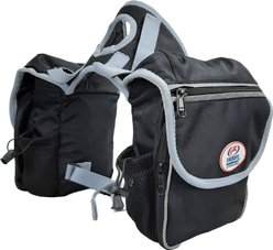 Tahoe Tack Padded Triple Layer 1200D Nylon Western Trail Riding Horn Bag, Black with Grey Trim