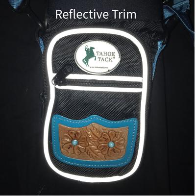 Show full view: Tahoe Tack Turquoise Flower 1680D Nylon Water Bottle Storage Bag with Shoulder Straps, Black, 64-oz slide 7 of 7
