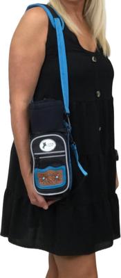 Show full view: Tahoe Tack Turquoise Flower 1680D Nylon Water Bottle Storage Bag with Shoulder Straps, Black, 64-oz slide 5 of 7