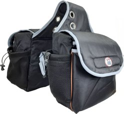 Tahoe Tack Padded Triple Layer 1200D Nylon Western Trail Riding Saddle Bags, Black, 12 x 14 x 6-in slide 1 of 7