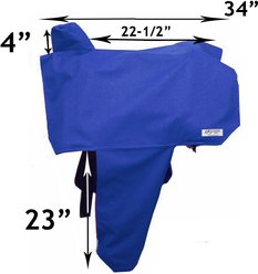 Tahoe Tack Nylon Waterproof Western Saddle Cover with 6 Elastic Bands, 34 x 23-in, Royal Blue slide 2 of 5
