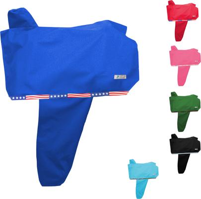 Show full view: Tahoe Tack Nylon Waterproof Western Saddle Cover with 6 Elastic Bands, 34 x 23-in, Royal Blue slide 2 of 5