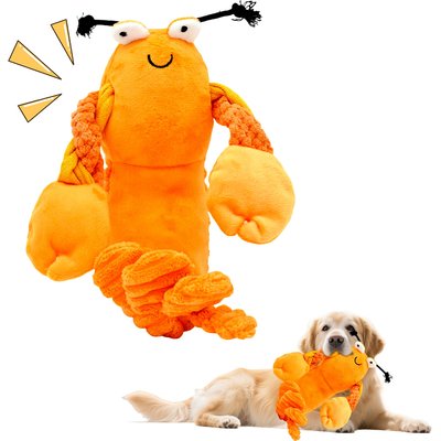 FUUFOME FUUFOME Lobster Squeaky Plush Dog Toy