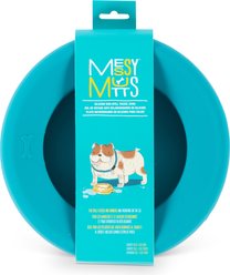 Messy Mutts Silicone Non-Spill Dog Bowl, Blue, 5.25-cup, 8 x 2-in slide 1 of 5