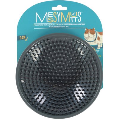 Messy Mutts Messy Mutts Crate Dog Lick Plate, Cool Grey, 6-in