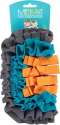 Messy Mutts Square Forage Non-Skid Polyester Dog Mat, Multicolor, Small: 11 x 11 x 1.6-in