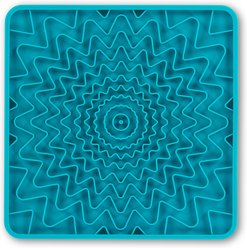 Messy Mutts Rigid Frame Silicone Dog Lick Mat, Blue, 9.5 x 9.5-in slide 2 of 4