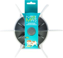 Messy Mutts Non-Skid Polypropylene Slow Feeder Dog Bowl Insert with Suction, Cool Grey, 7.5 x 2-in