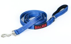 BullHug Padded Nylon Dog Leash, Small: 6-ft long, 1-in wide, Royal Blue