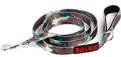 BullHug Padded Nylon Dog Leash, Small: 6-ft long, 1-in wide, Army Camo