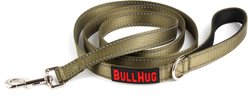 BullHug Padded Nylon Dog Leash, Olive Green, 6-ft long, 1-in wide