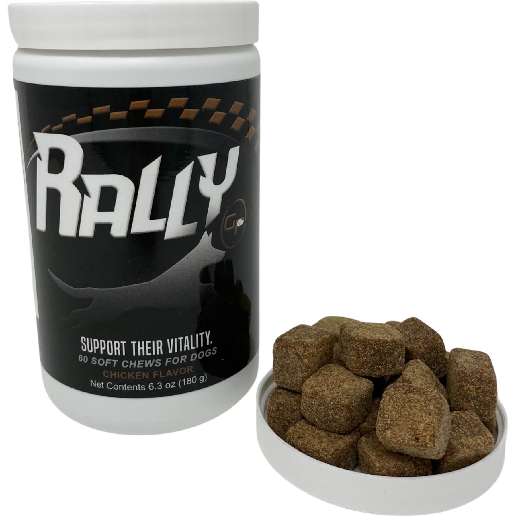 Grrub Pet Rally Prebiotic & Digestive Health Chew Supplement for Dogs, 60 count