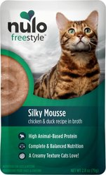 Nulo Freestyle Silky Mousse Chicken & Duck Recipe Grain-Free Wet Cat Food, 2.8-oz, case of 24