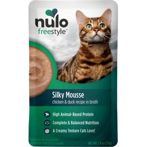 Nulo Freestyle Silky Mousse Chicken & Duck Recipe Grain-Free Wet Cat Food, 2.8-oz, case of 24