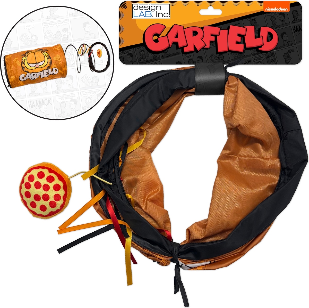 GARFIELD Crinkle Pizza Cat Tunnel Toy - Chewy.com