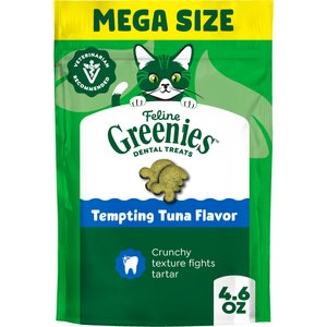 Greenies Feline Tempting Tuna Flavor Adult Natural Dental Cat Treat, 4.6-oz bag