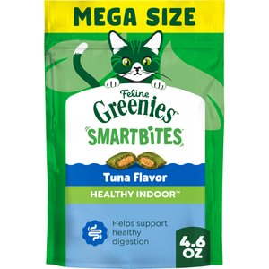 Greenies Feline SmartBites Healthy Indoor Natural Tuna Flavor Soft & Crunchy Adult Cat Treats, 4.6-oz bag
