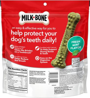 Show full view: Milk-Bone Brushing Chews Small & Medium Original Chicken Flavor Daily Dental Dog Treats, 25 count slide 4 of 12