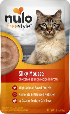 Nulo Freestyle Silky Mousse Chicken & Salmon Recipe Grain-Free Wet Cat Food, 2.8-oz, case of 24