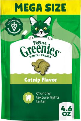 Greenies Feline Catnip Flavor Adult Natural Dental Cat Treats