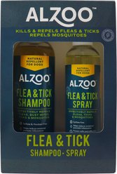 ALZOO Flea & Tick Dog Shampoo & Spray Combo