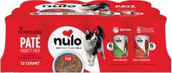 Nulo Grain-Free Variety Pack Pate Wet Canned Food for Cats & Kittens, 12.5-oz can, case of 12